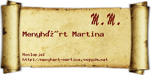 Menyhért Martina névjegykártya